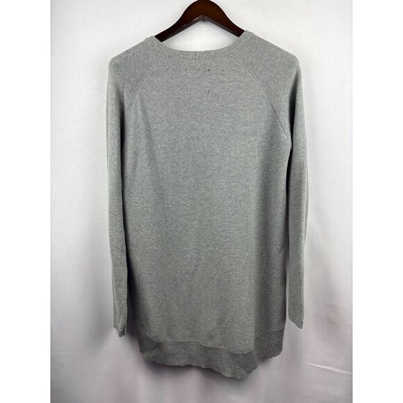 Women’s Just Female Medium Gray Long Sleeve Sweater with Shoulder Zippers - Picture 3 of 4